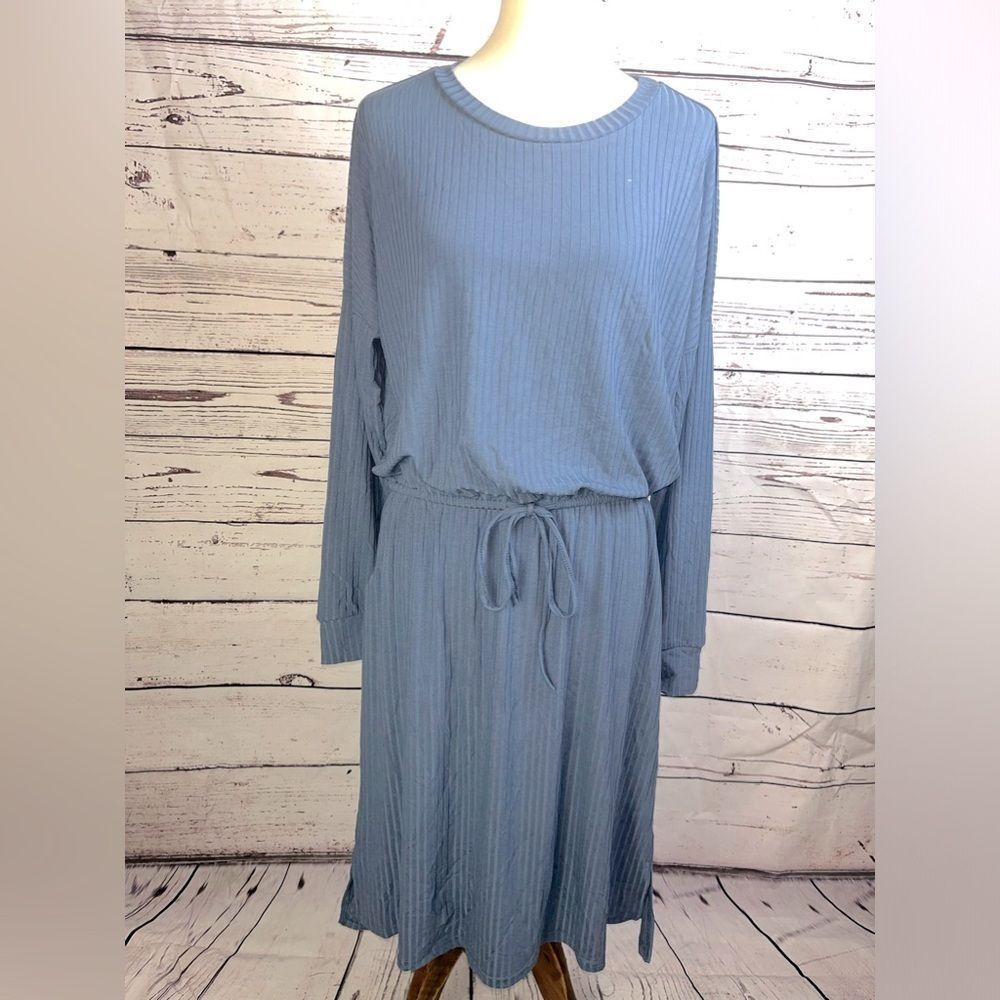 Women’s Ribbed Long Sleeve Maxi Dress